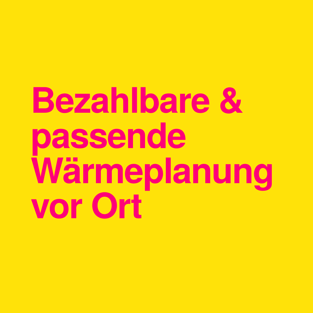 Bezahlbare Wärmeplanung