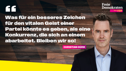 Keine Angst vor Widerspruch im politischen Diskurs – FDP-Bundestagsfraktionschef Christian Dürr.
