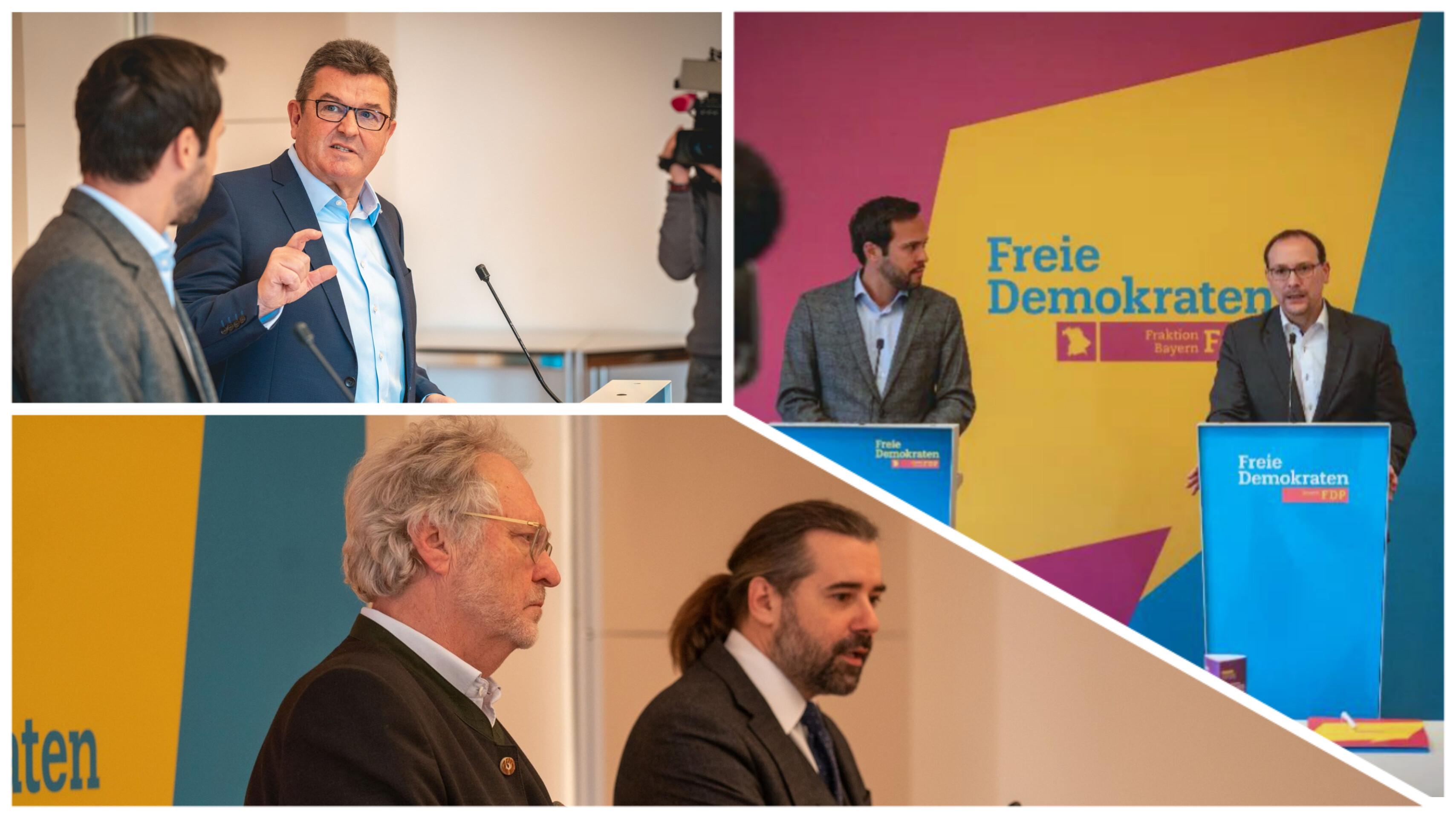 Impressionen von den Pressekonferenzen im Rahmen der Winterklausur.