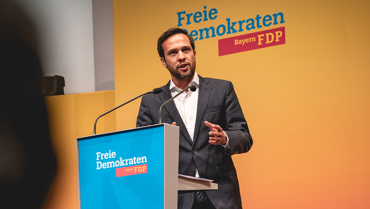 Martin Hagen, Landes- und Fraktionschef der FDP in Bayern und Spitzenkandidat zur Landtagswahl.